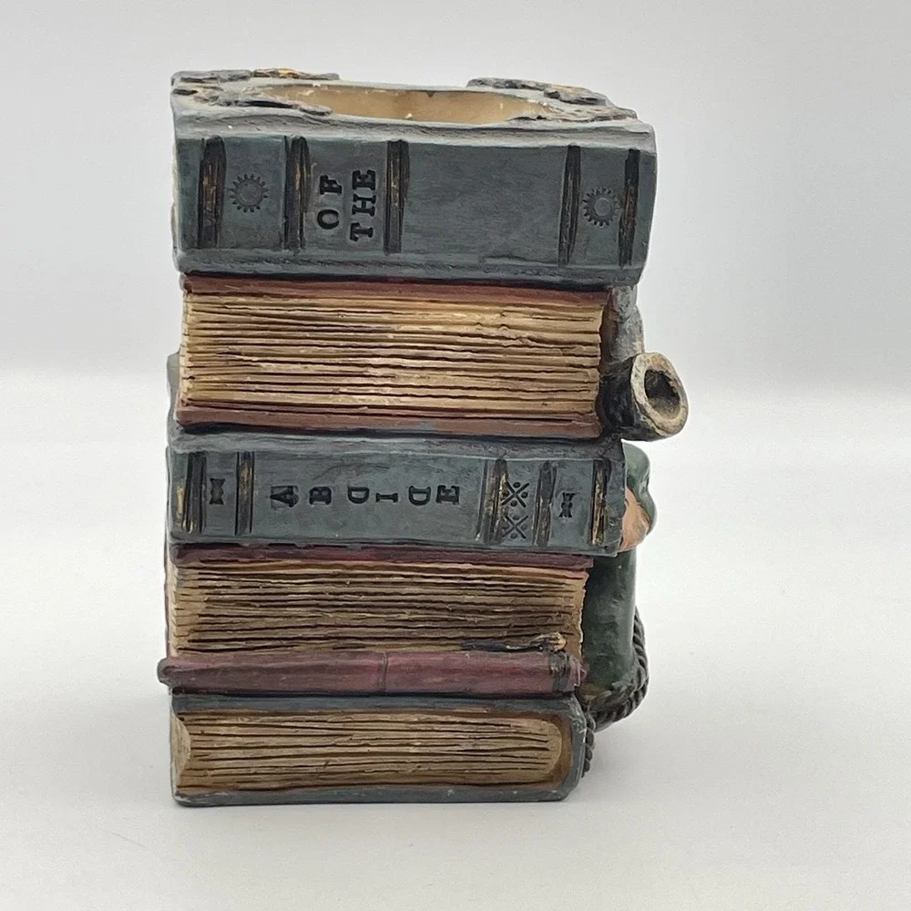Vintage 1990s Duck Books Pencil Holder Desk‎ Organizer Cachepot Library Decor